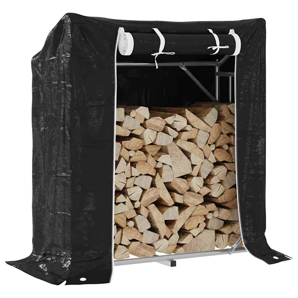 Brennholzregal mit Regenschutz 100,5x40,5x110,5 cm
