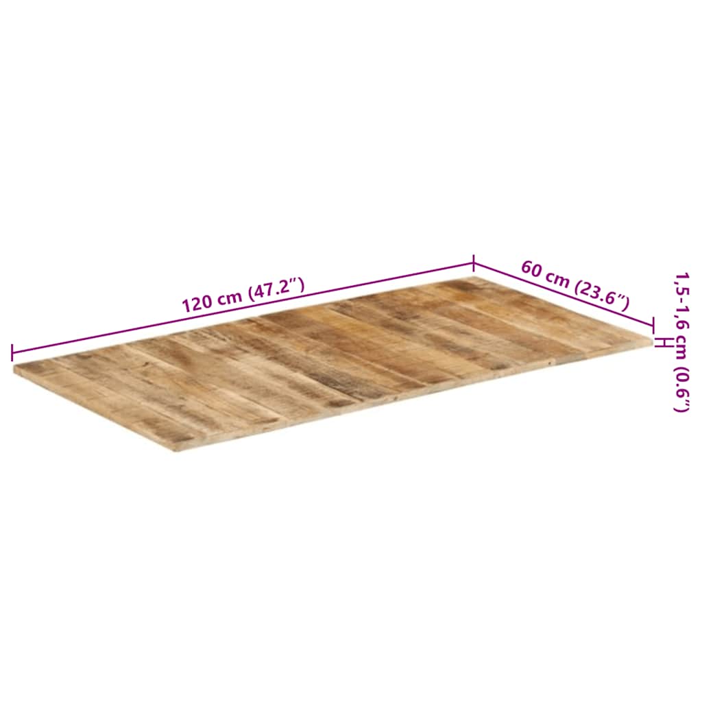 Tischplatte Massivholz Akazie 15-16 mm 60x80 cm