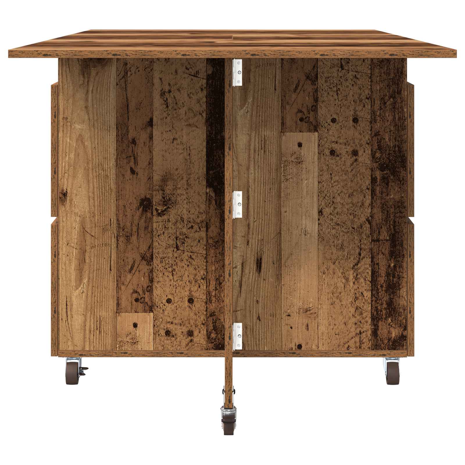 Esstisch 2 pcs 140 x 80 x 77 cm Holzwerkstoff Weiß Rechtwinklig