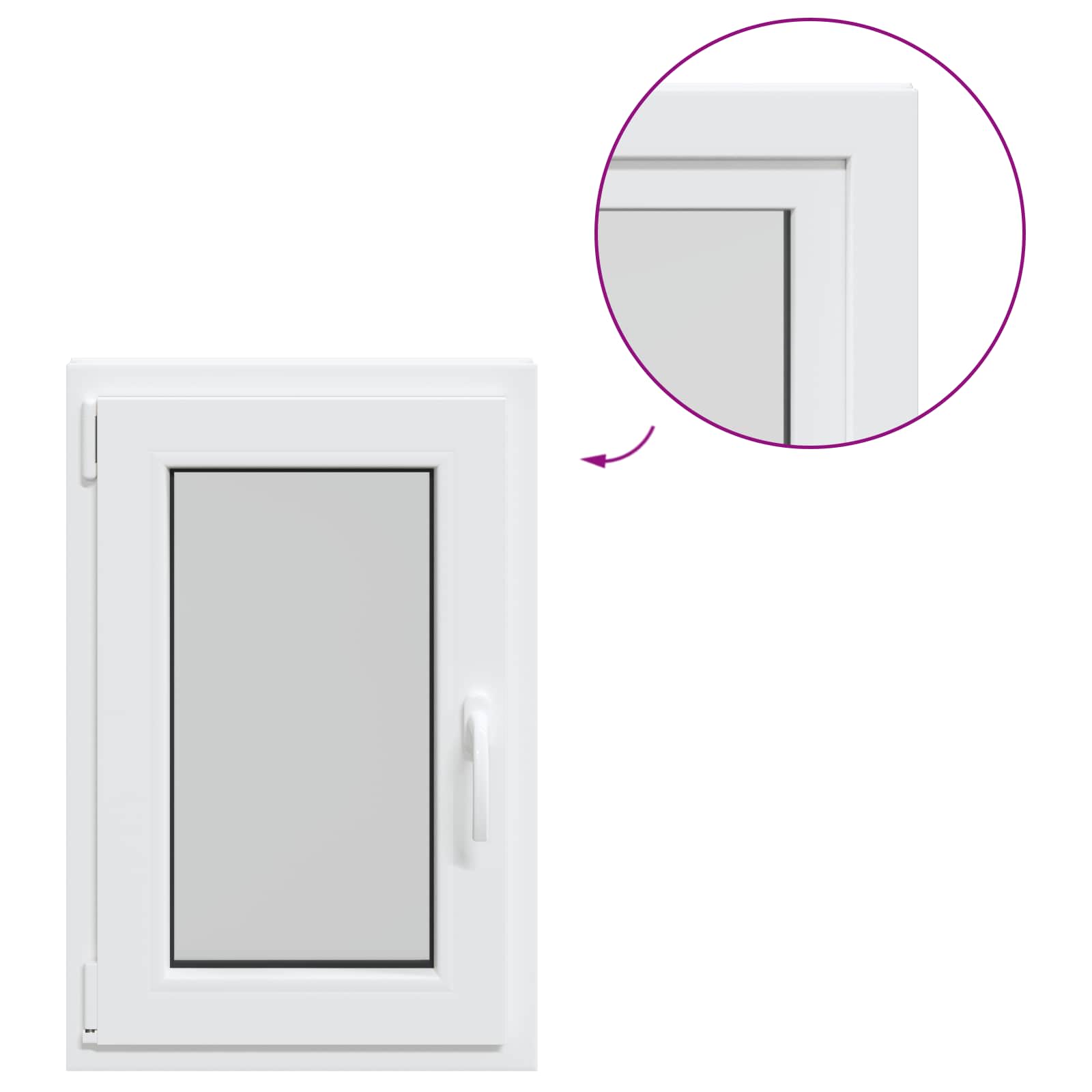 Kellerfenster RISOR 50 x 50 cm PVC und Glas Weiß