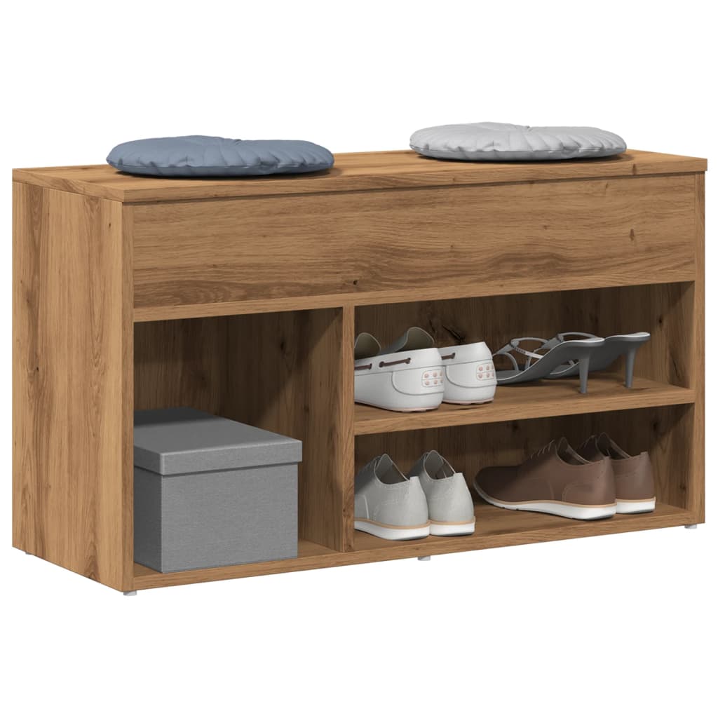 Schuhbank Weiß 60x30x45 cm Holzwerkstoff