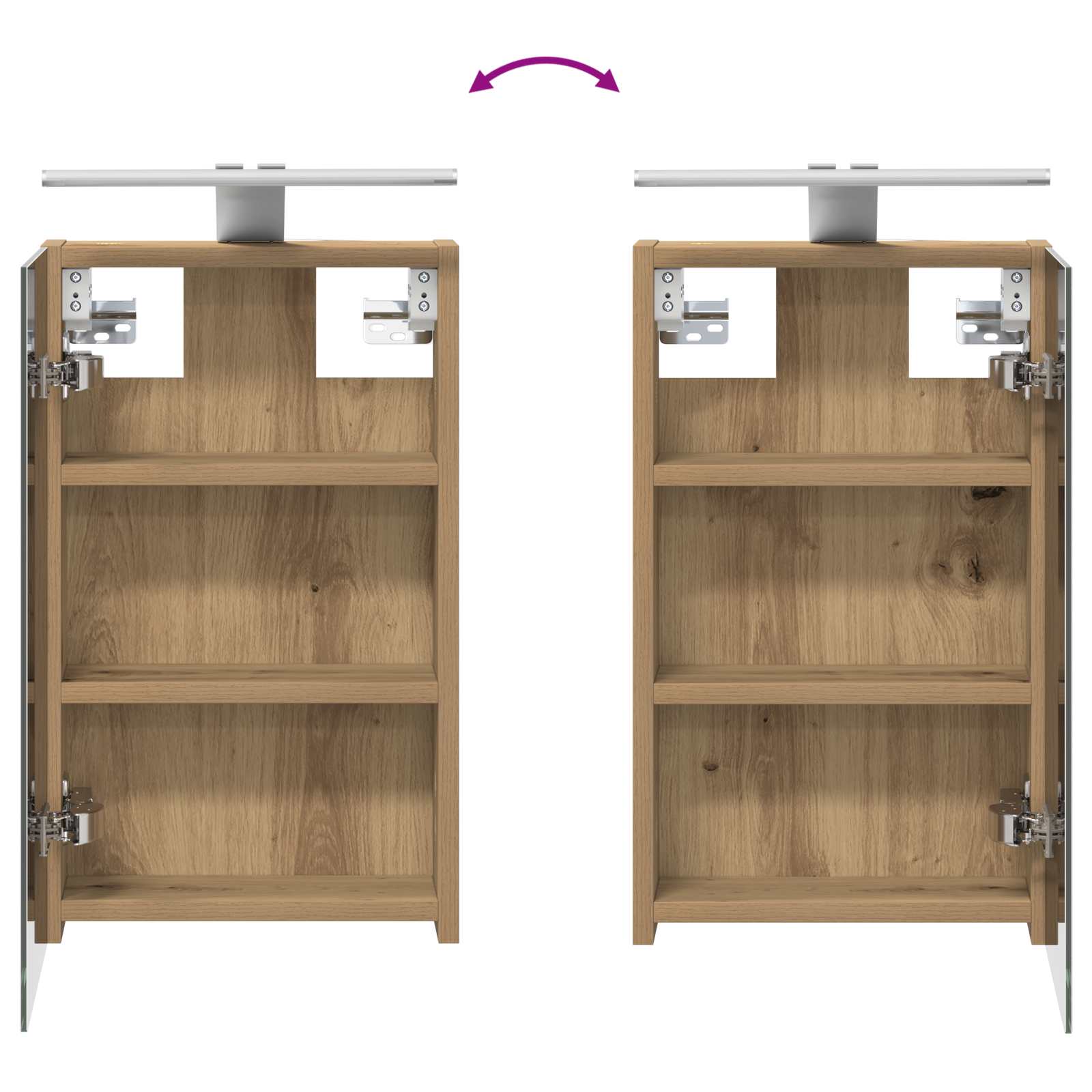 Badezimmerschrank-Set 3 pcs 80 x 10,5 x 50 cm Holzwerkstoff