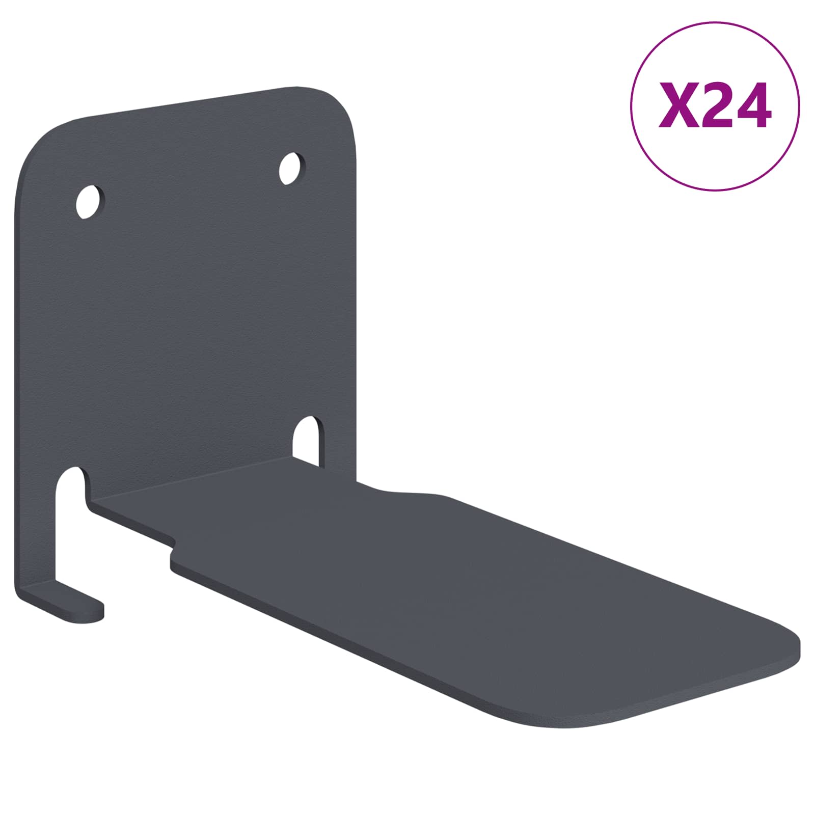 Unsichtbares Schwimmendes Regal 4 pcs Schwarz 6 x 11 x 6,5 cm