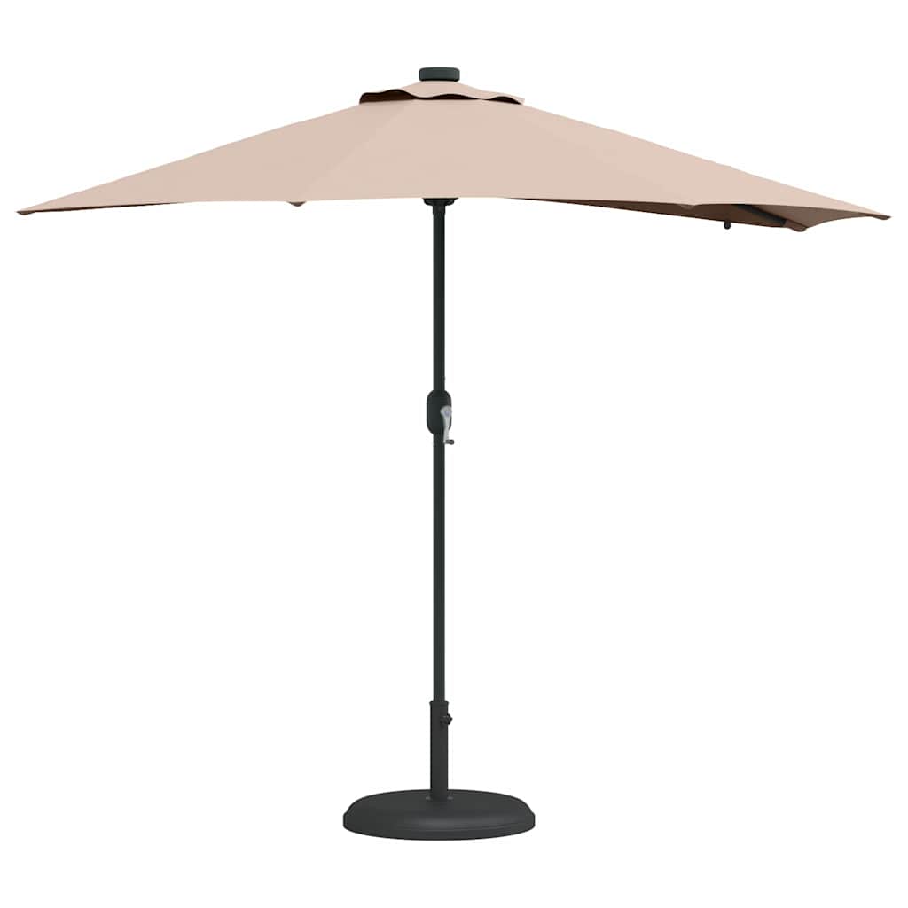 Garten-Sonnenschirm Sand 294 x 150 x 223 cm Polyester und Stahl