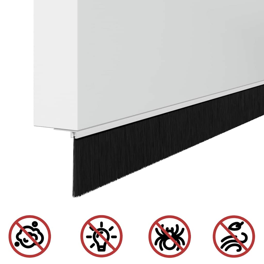 Aufsteck Türbürstendichtungen 2 pcs Braun 100 cm