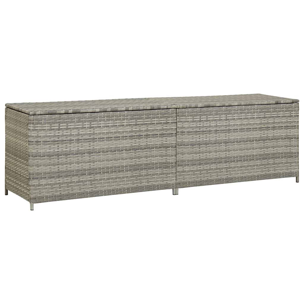 Gartentruhe Schwarz 283L Poly Rattan