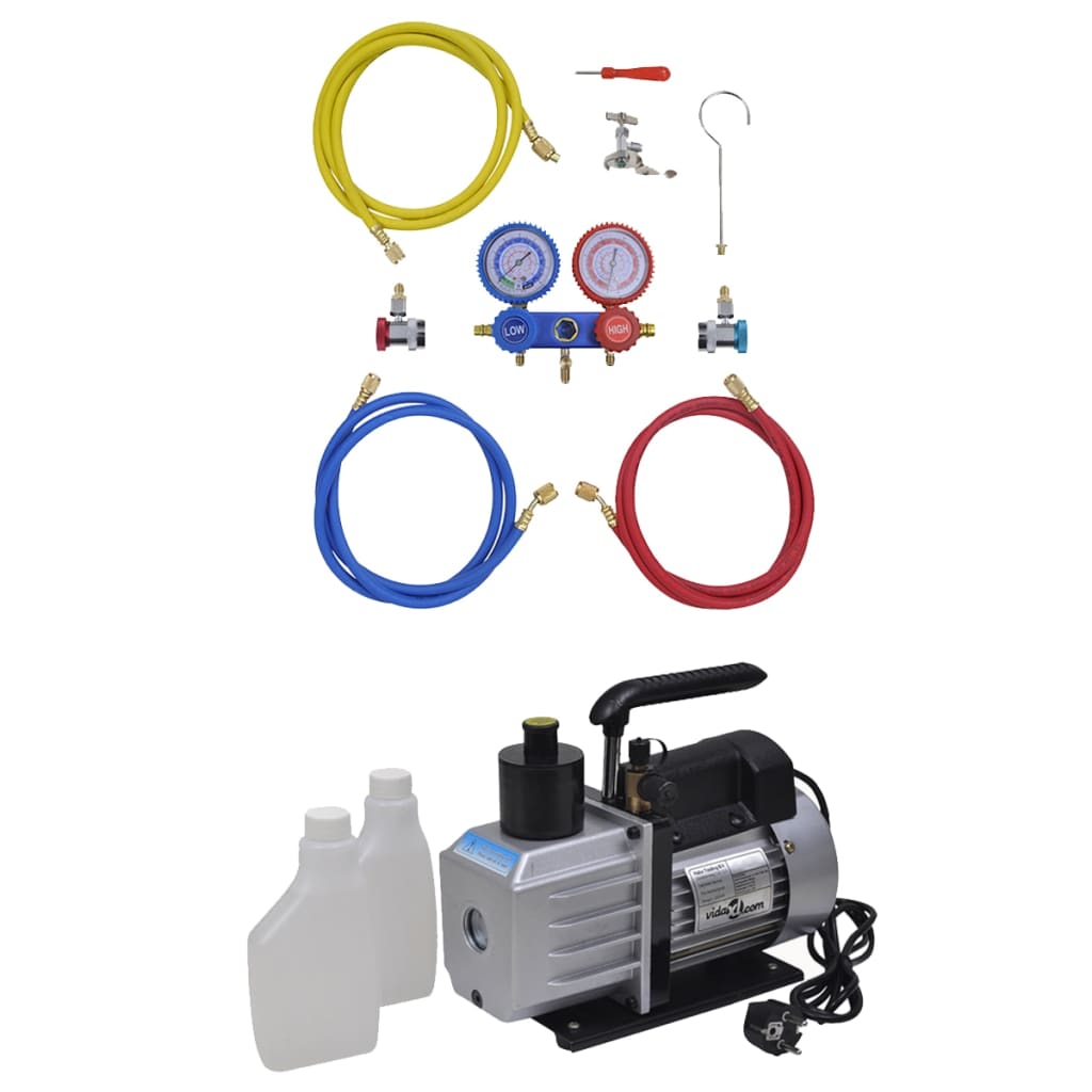 Vakuumpumpe 100 L/min 4-Wege-Verteiler-Manometer Klimaanlagen