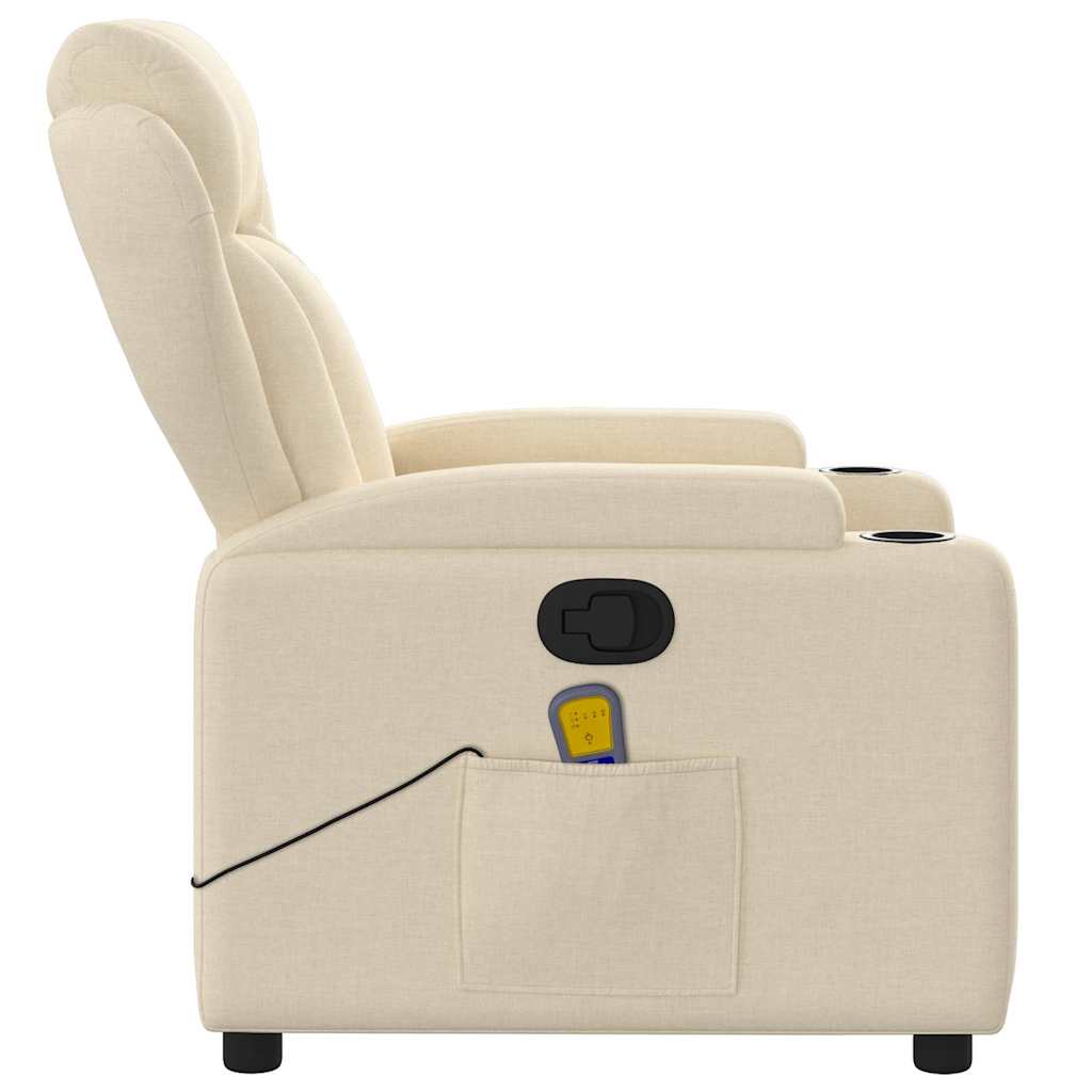 Massage-Relaxsessel, hellgrauer Stoff