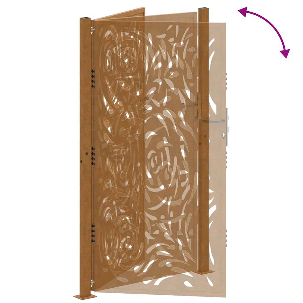 Gartentor Schwarz 100x100 cm Stahl Lichtdesign
