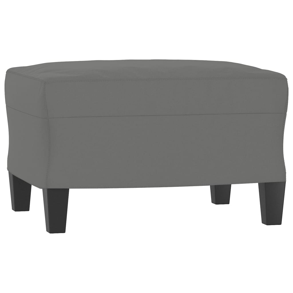 3-Sitzer-Sofa mit Hocker Taupe 180 cm Mikrofasergewebe
