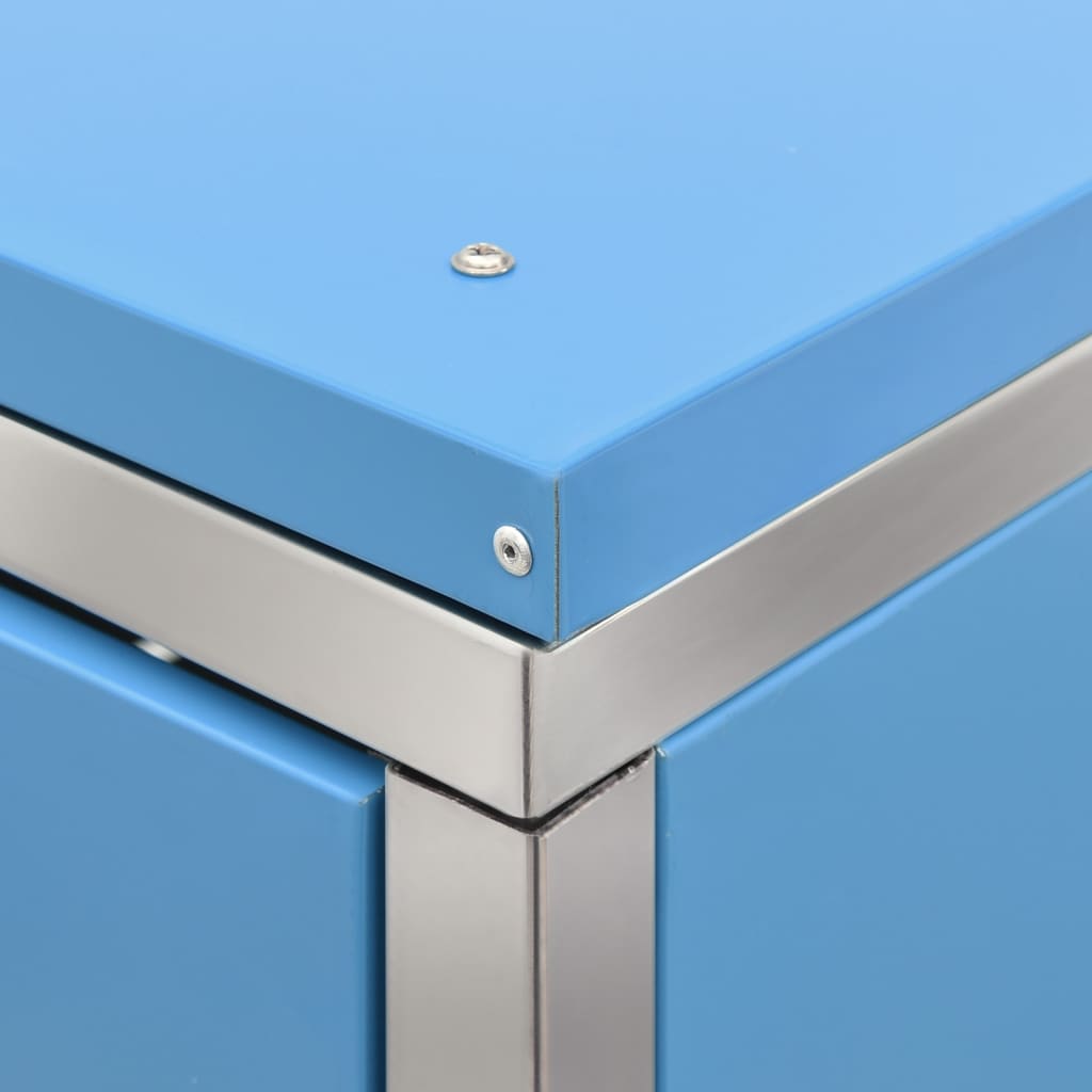 Mülltonnenbox für 3 Tonnen 207x77,5x112,5 cm Edelstahl