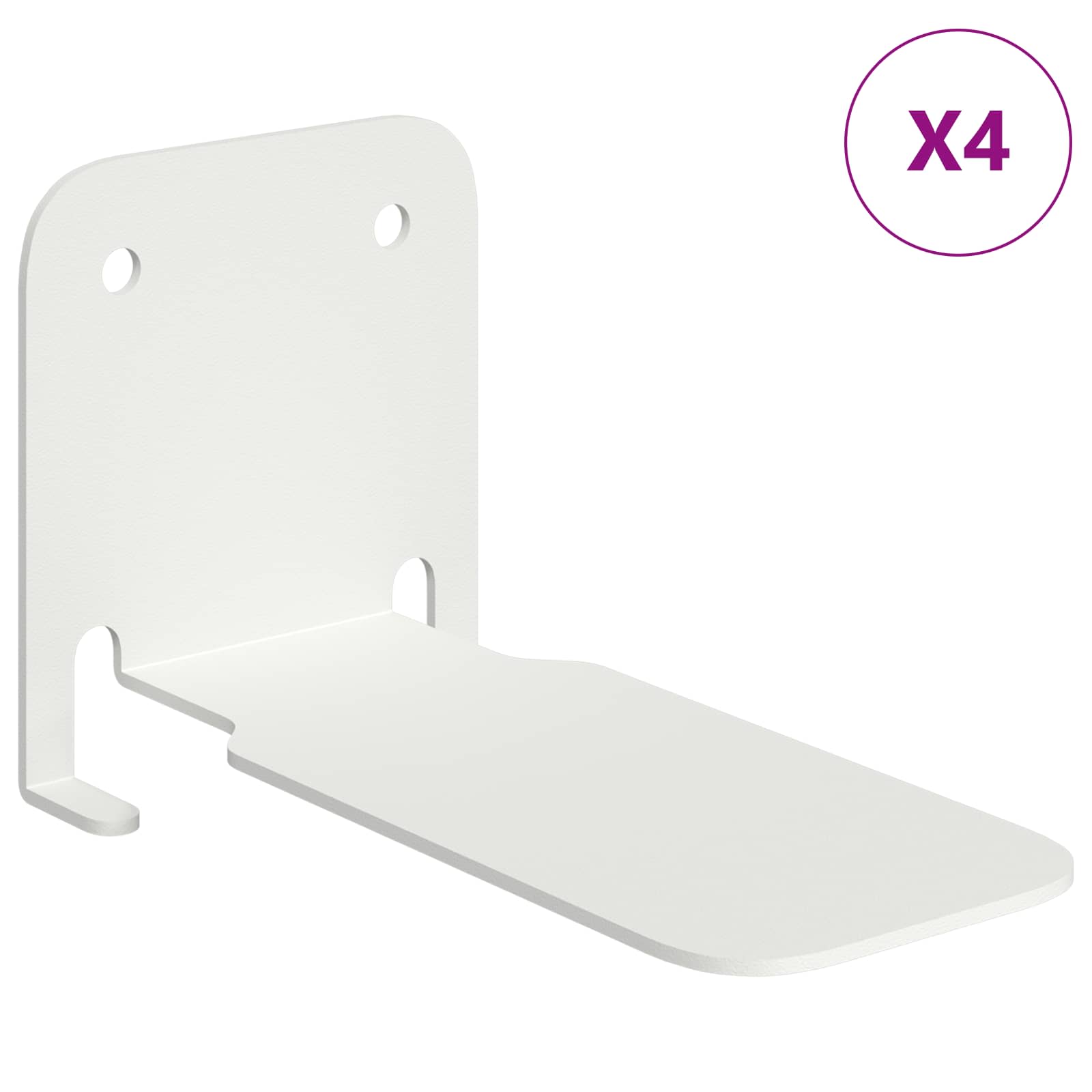Unsichtbares Schwimmendes Regal 4 pcs Schwarz 6 x 11 x 6,5 cm