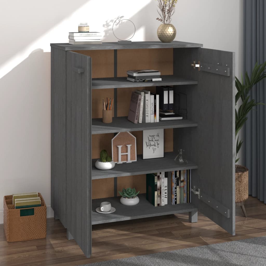 Schuhschrank HAMAR Honigbraun 85x40x108 cm Massivholz Kiefer