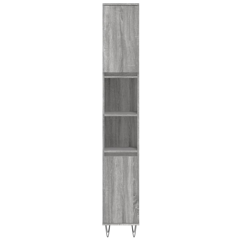 3-tlg. Badmöbel-Set Räuchereiche Holzwerkstoff
