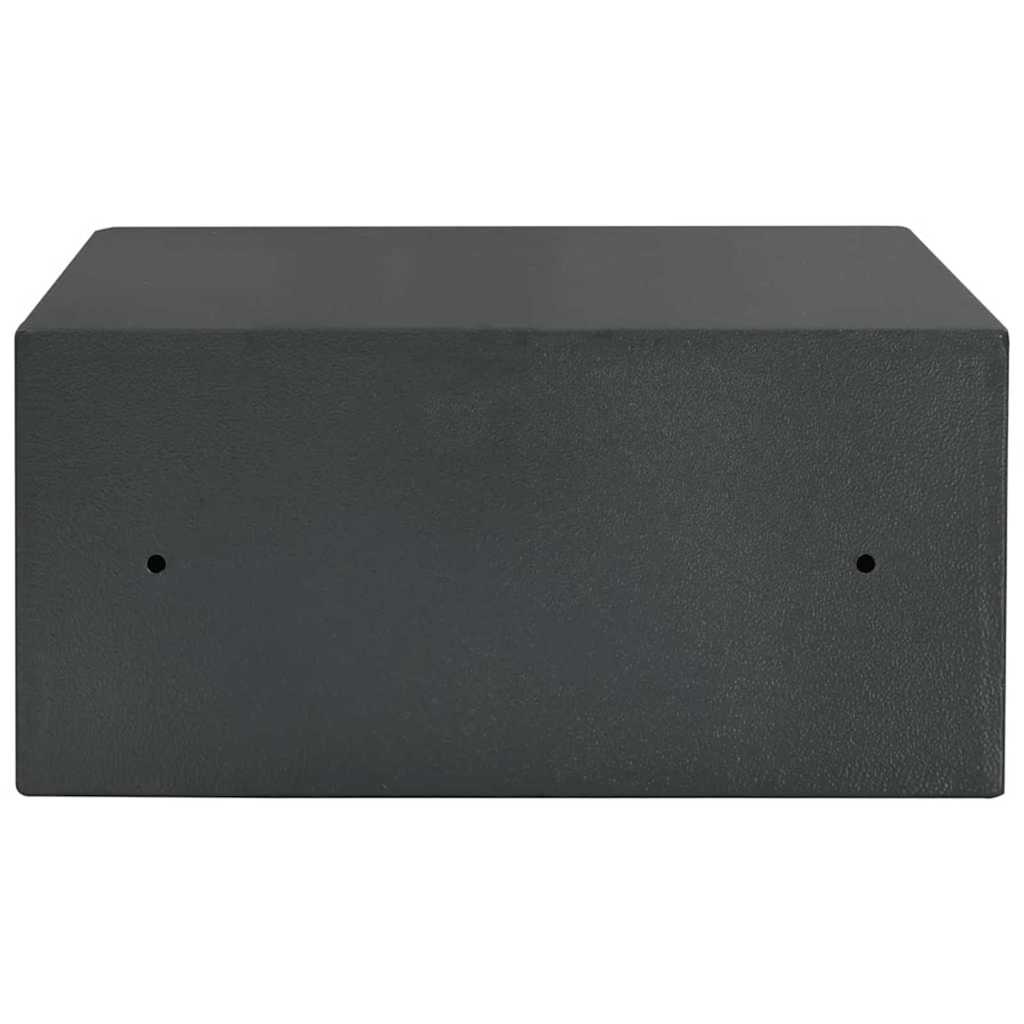 Digitaler Safe mit Schloss Dunkelgrau 23 x 17 x 17 cm Stahl