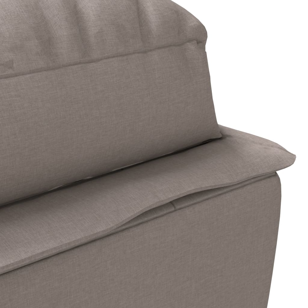 Chaiselongue mit Kissen Hellgrau Stoff