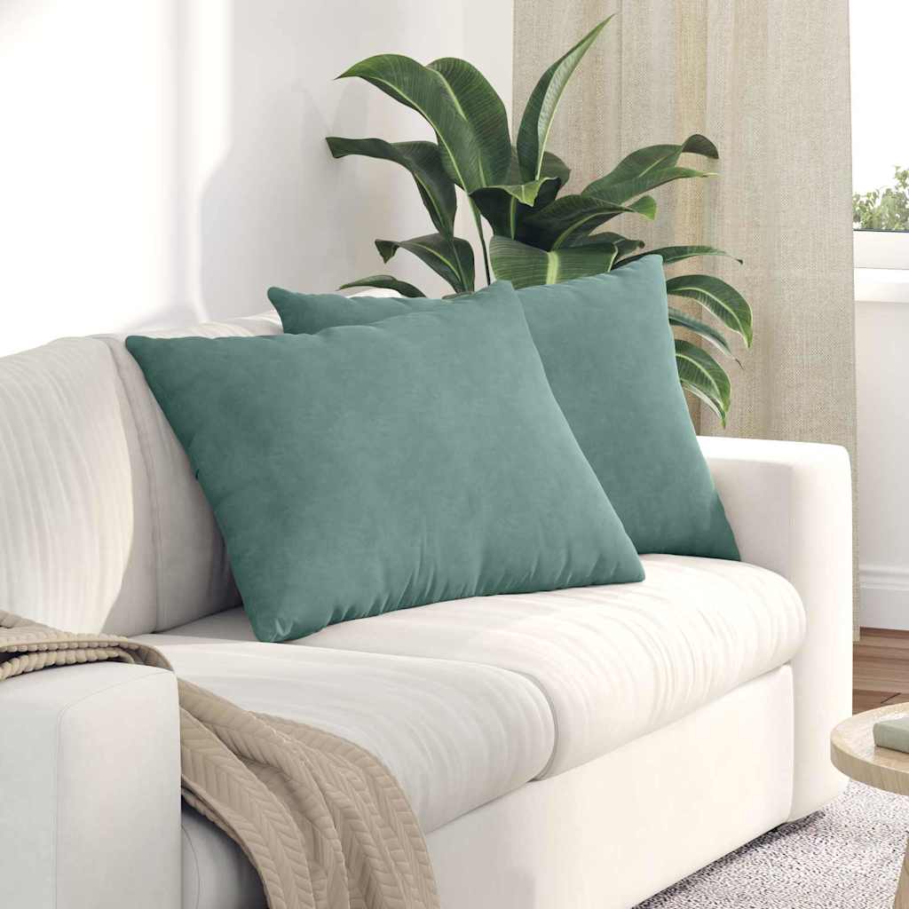 Sofakissen 2 Stück Blau 50 x 30 cm Cordstoff