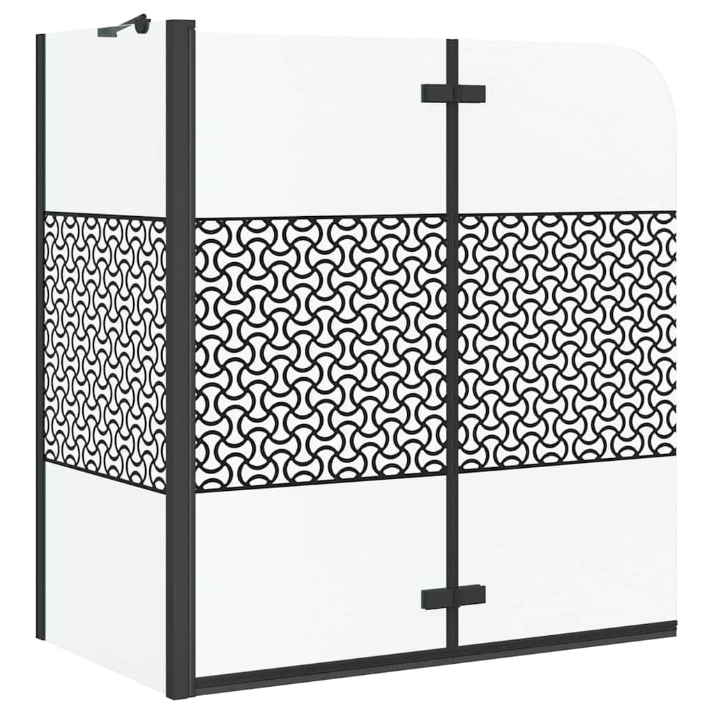 Duschabtrennung 120x68x130 cm Hartglas Gestreift