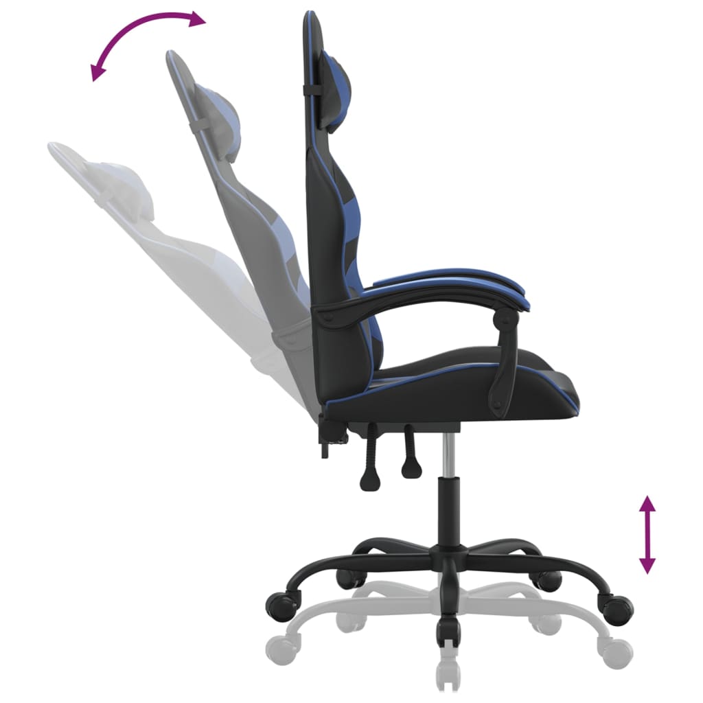 Gaming-Stuhl Drehbar Schwarz und Rot Kunstleder