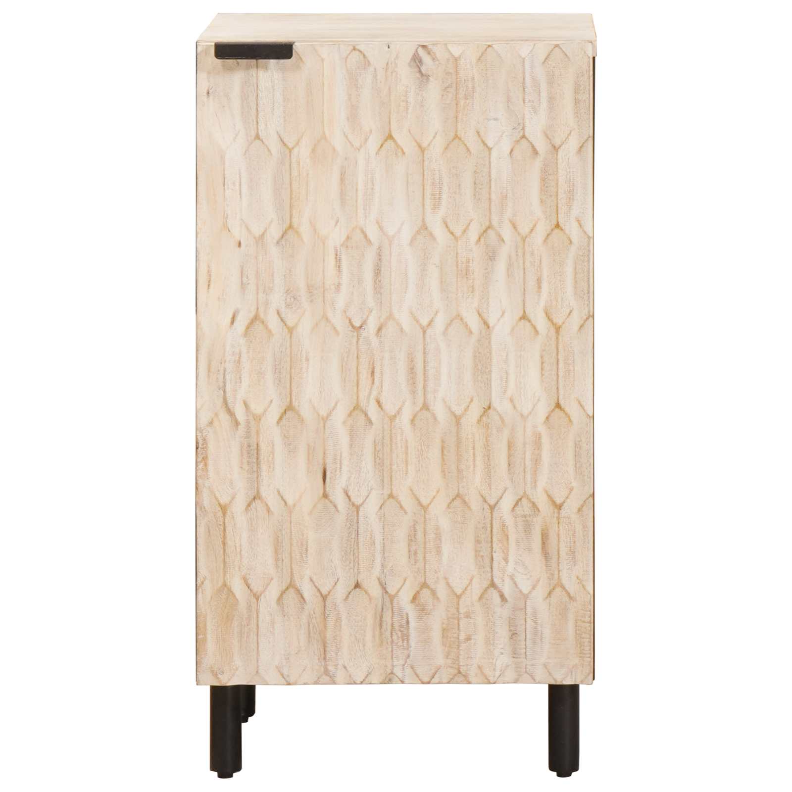 Sideboard mit Tür Weiße gewaschene Oberfläche 40 x 33 x 75 cm