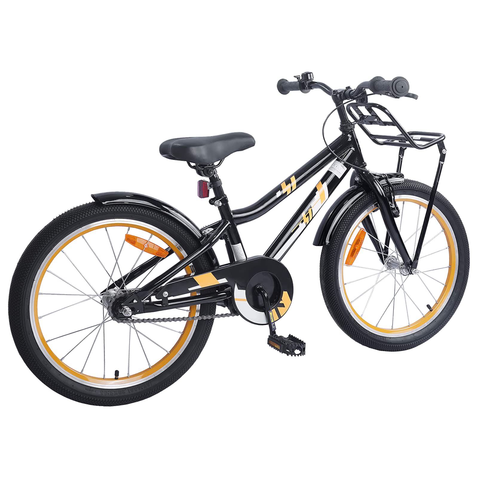 Kinderfahrrad 12 Zoll für 2-4 Jahre alt Orange Schwarz