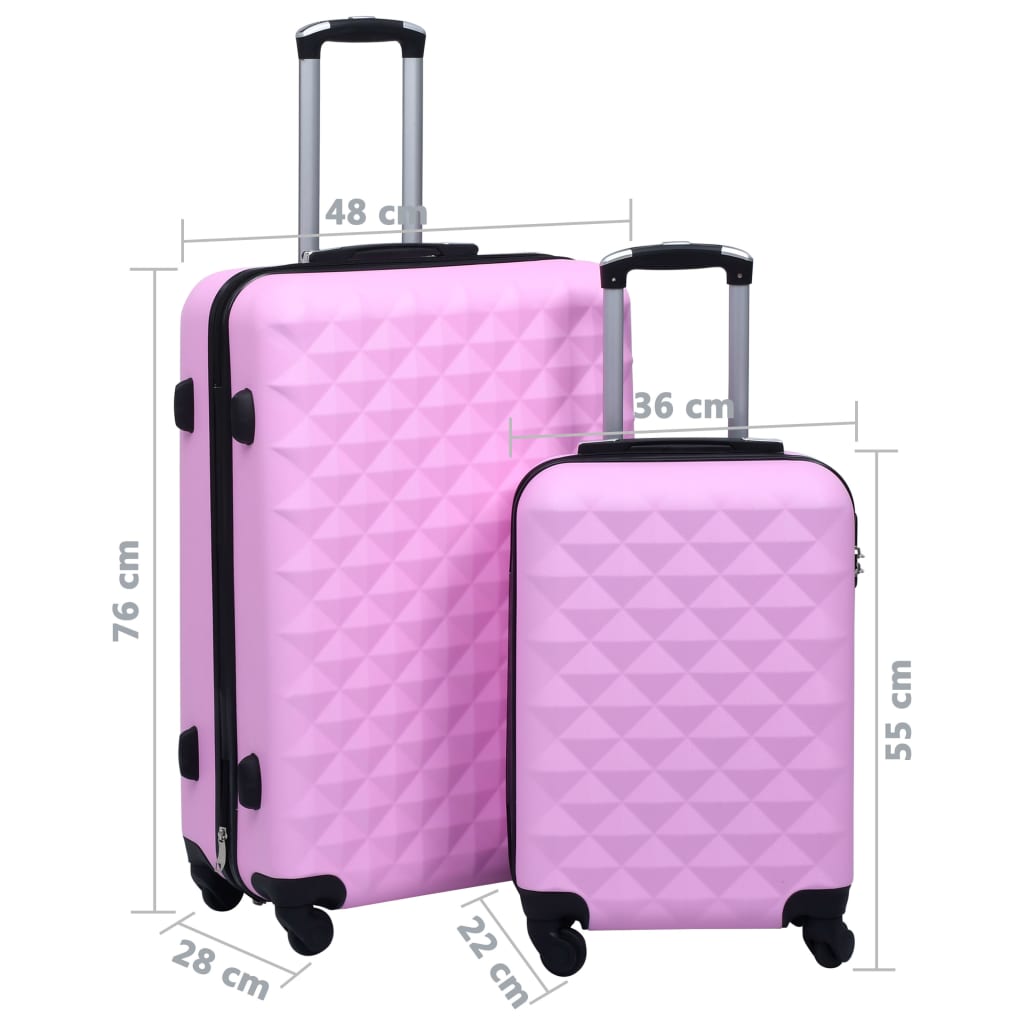Hartschalen-Trolley-Set 2 Stk. Rosa ABS
