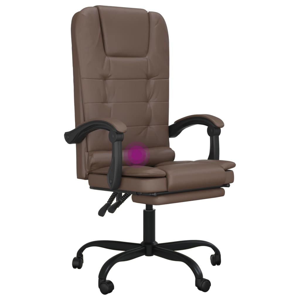 Bürostuhl mit Massagefunktion Schwarz Kunstleder
