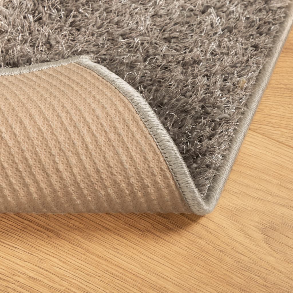 Teppich ISTAN Hochflor Glänzend Anthrazit 100x200 cm
