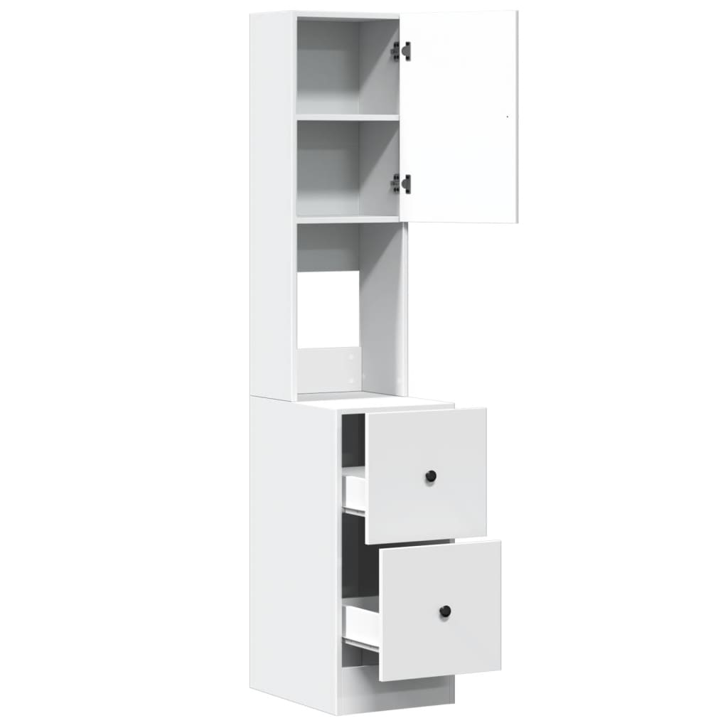 Küchenschrank Weiß 60x50x180 cm Holzwerkstoff