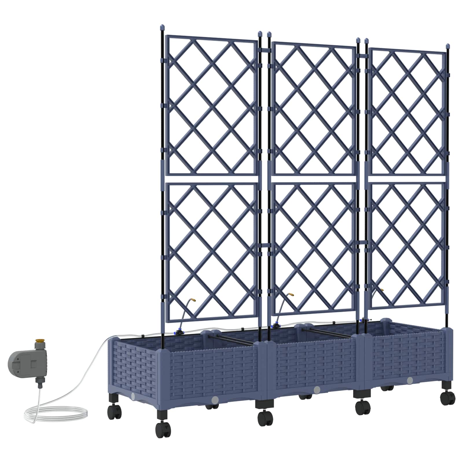 Garten-Pflanzgefäß 4 Stk. Braun 160 x 40 x 22 cm PP