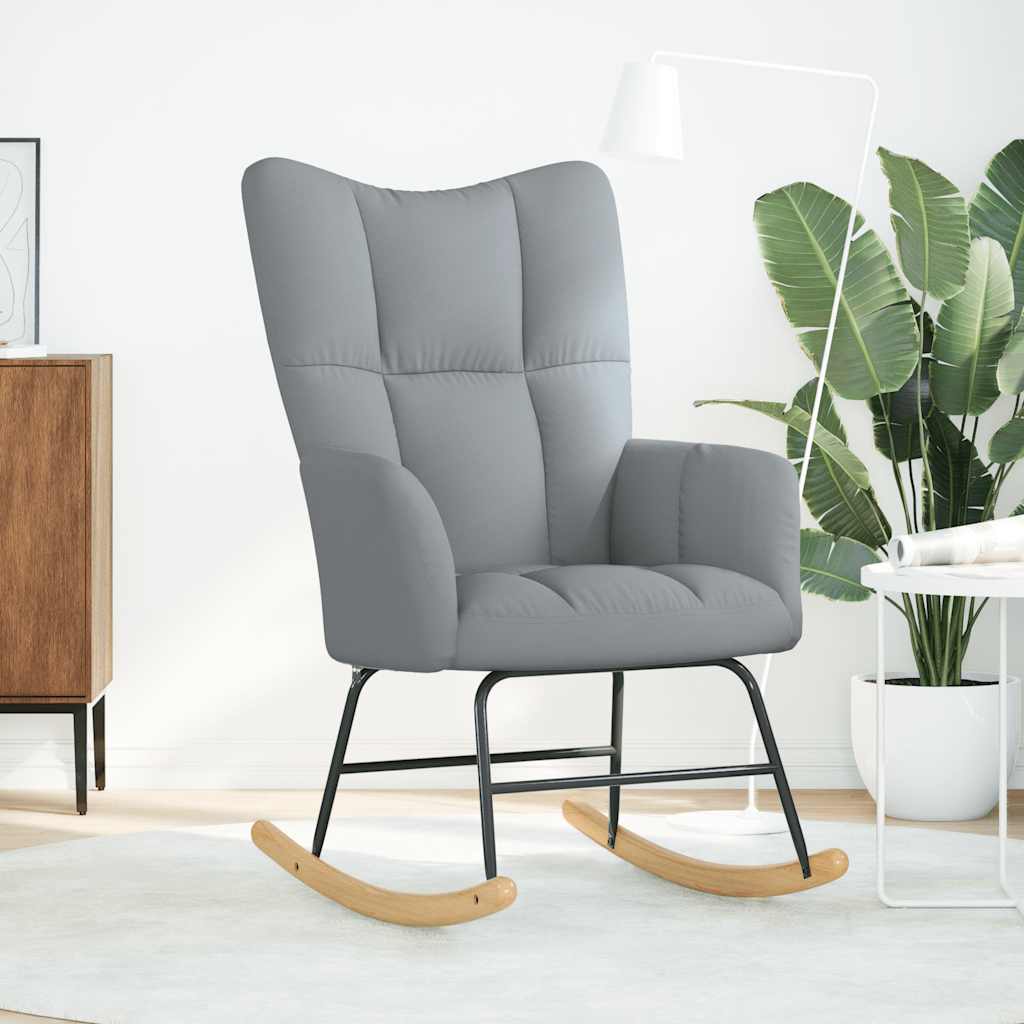 Schaukelstuhl Wolkengrauer Stoff