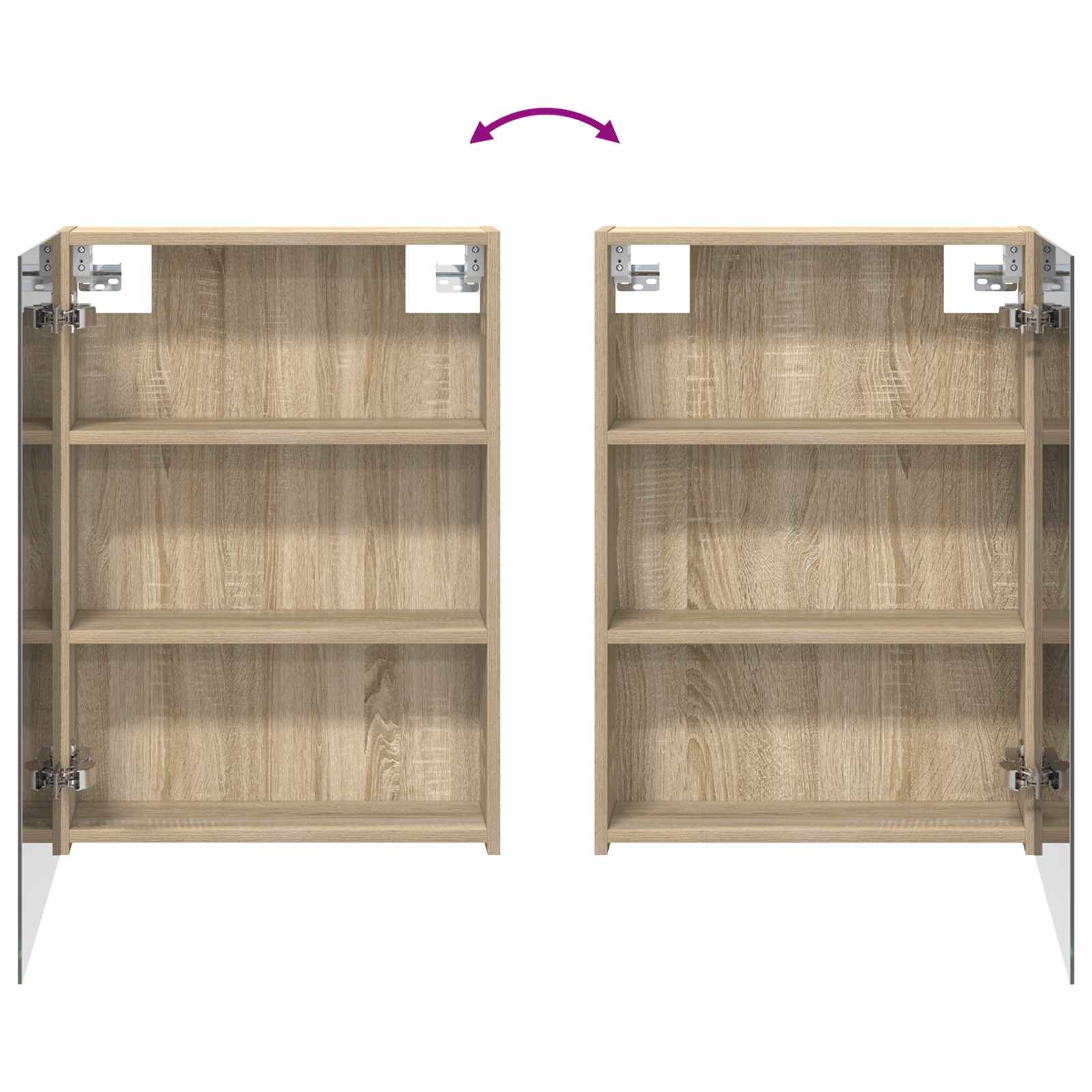 Badezimmerschrank-Set 3 pcs 80 x 10,5 x 50 cm Holzwerkstoff