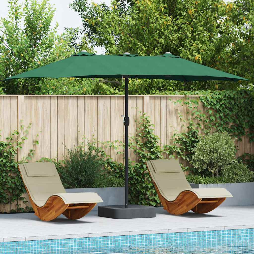 Garten-Sonnenschirm Sand 385 x 209 x 244 cm Polyester und Stahl
