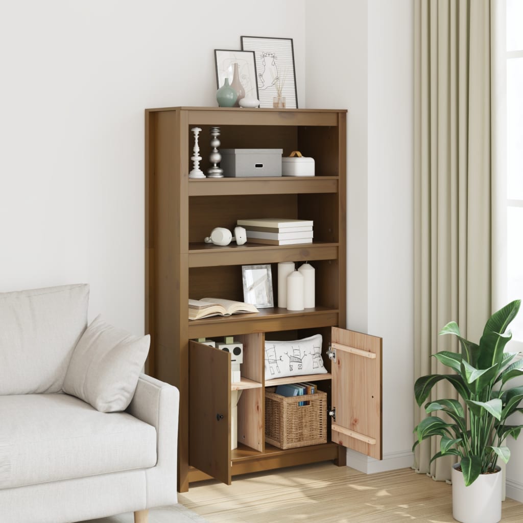 Highboard 80x35x154 cm Massivholz Kiefer