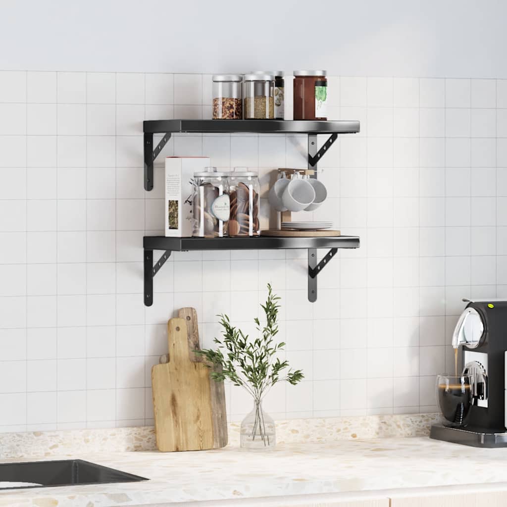 Wandregale 2 Stk. 100x40 cm Silbern Edelstahl