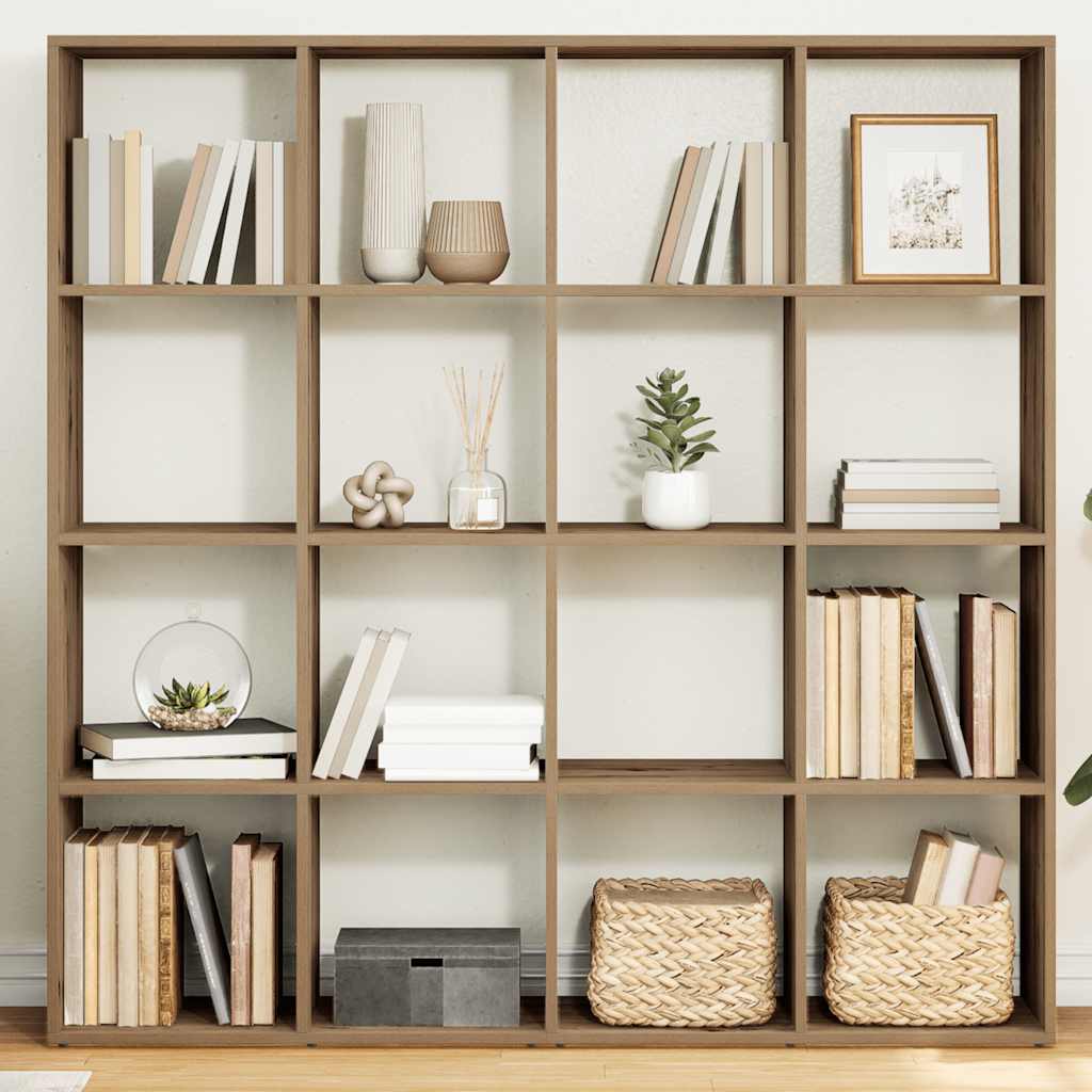 Bücherregal Weiß 137,5x29x137,5 cm Holzwerkstoff