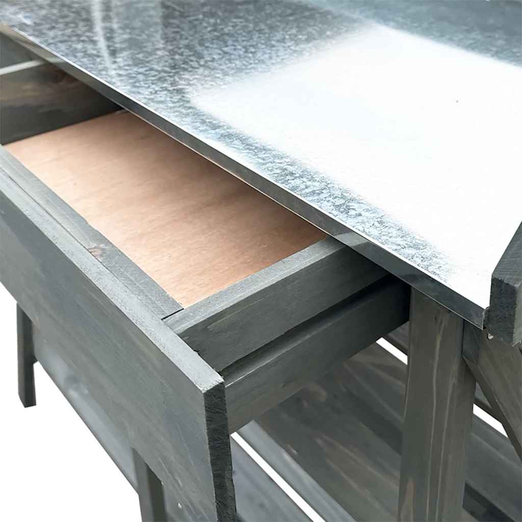 Pflanztisch mit Ablagen Massivholz Tanne