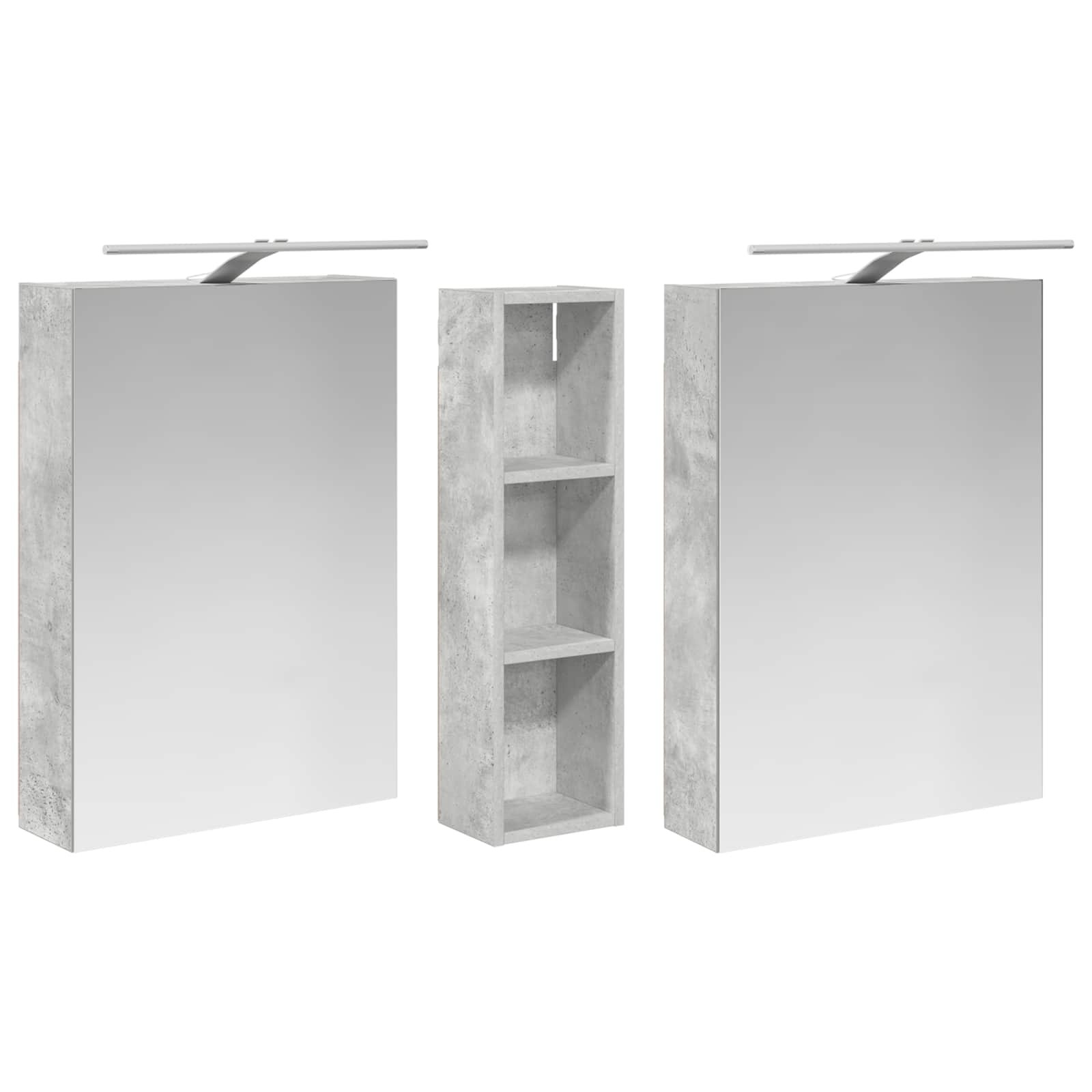 Badezimmerschrank-Set 3 pcs 80 x 10,5 x 50 cm Holzwerkstoff
