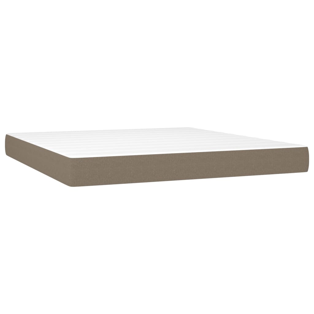 Taschenfederkernmatratze Mittel Hellgrau 80x200x20 cm Stoff