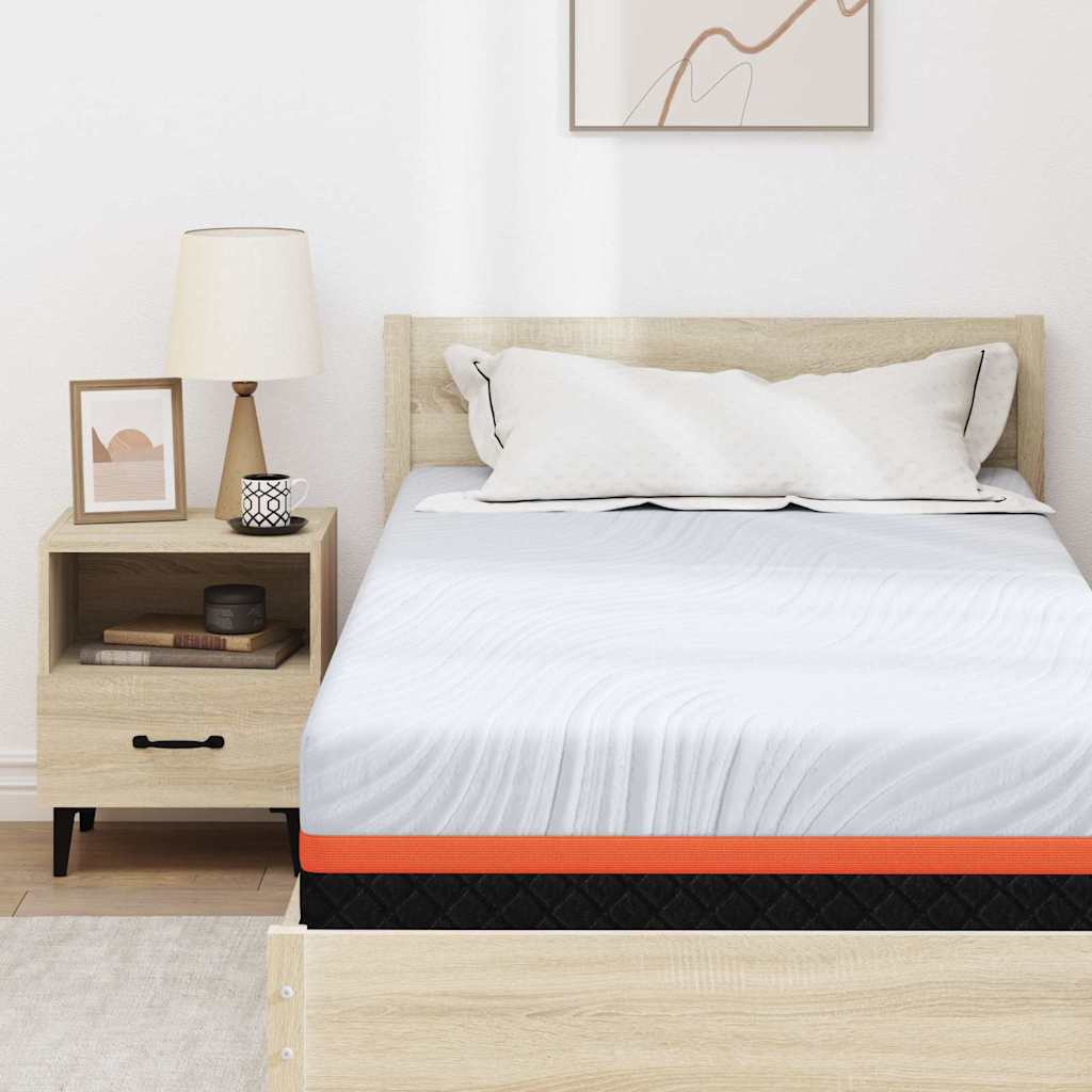 Matratze Weiß und Grau 80 x 160 cm Jacquard-Stoff