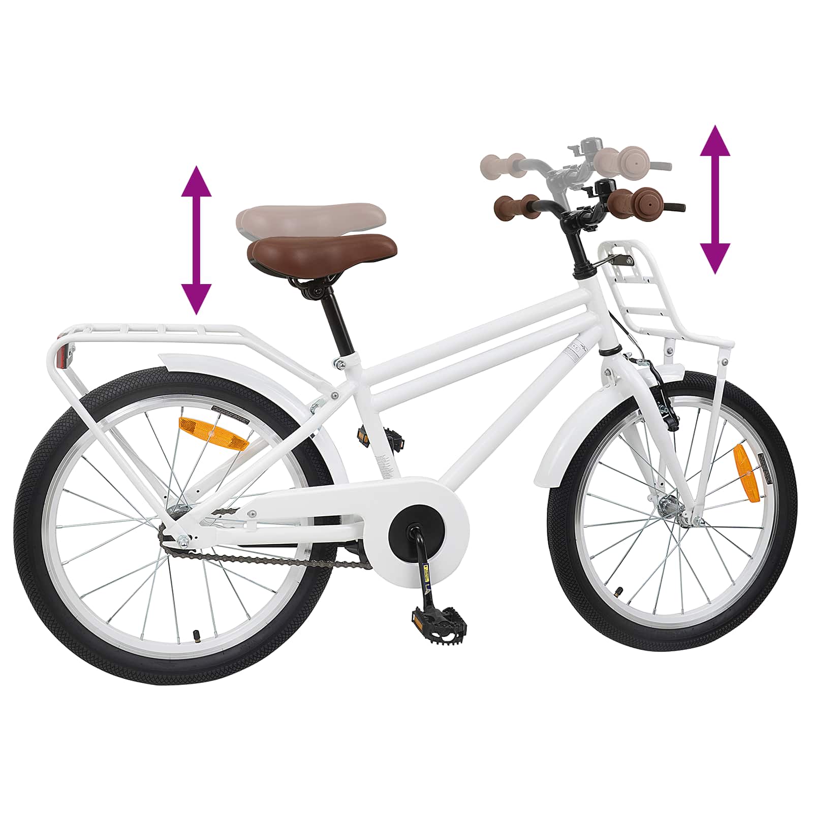 Kinderfahrrad 18 Zoll für 5-7 Jahre alt Schwarz