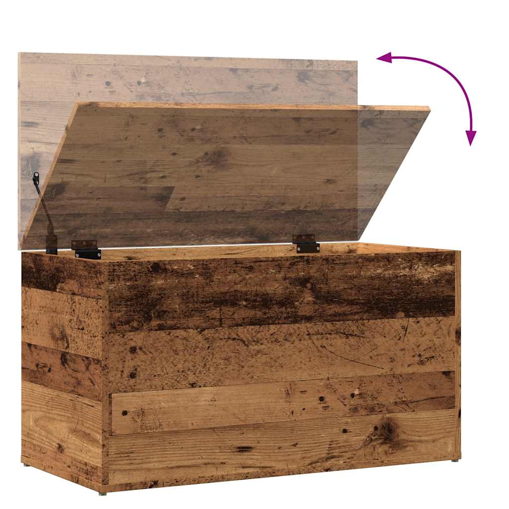 Aufbewahrungstruhe Weiß 84x42x46 cm Holzwerkstoff