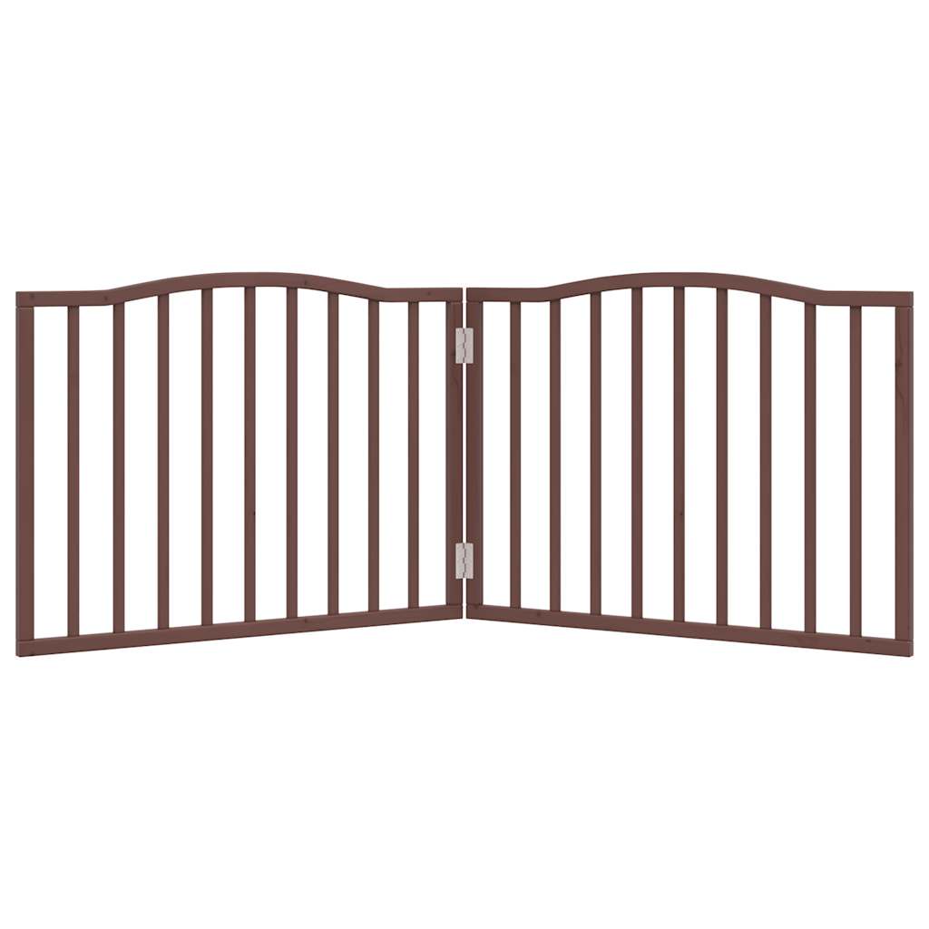 3-tlg. Hundetor Faltbar 150 cm Pappelholz
