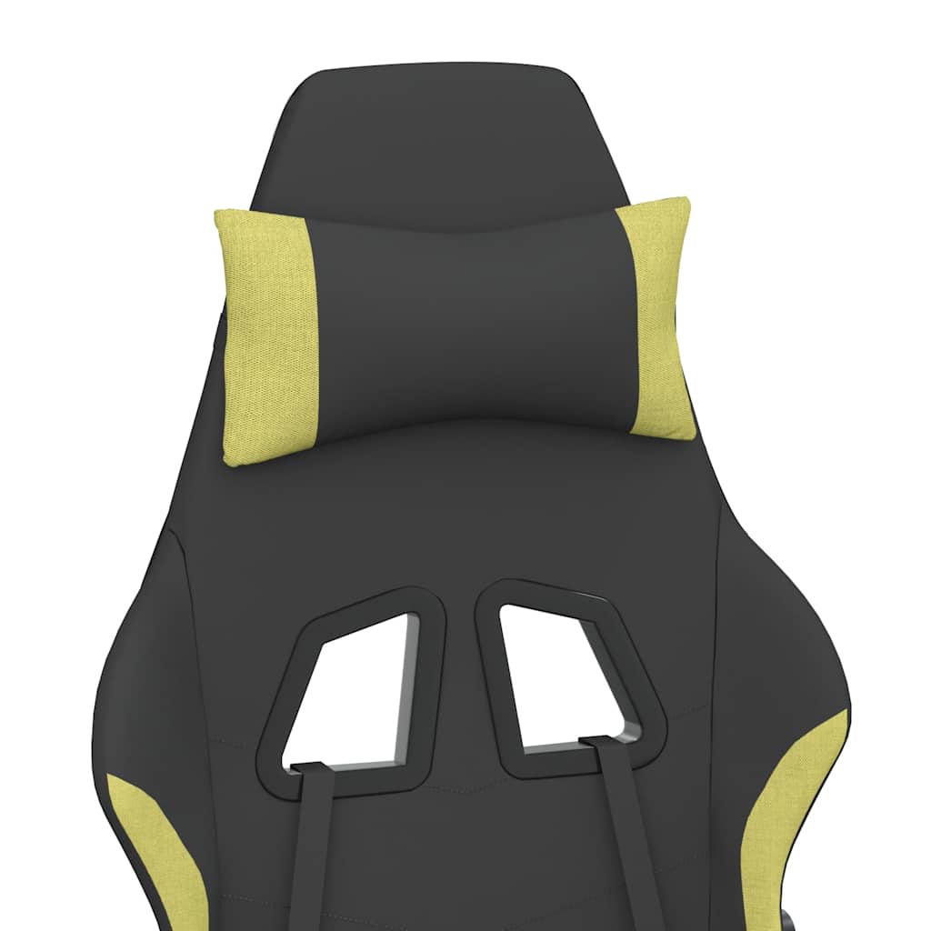 Gaming-Stuhl mit Massagefunktion Schwarz und Creme Stoff