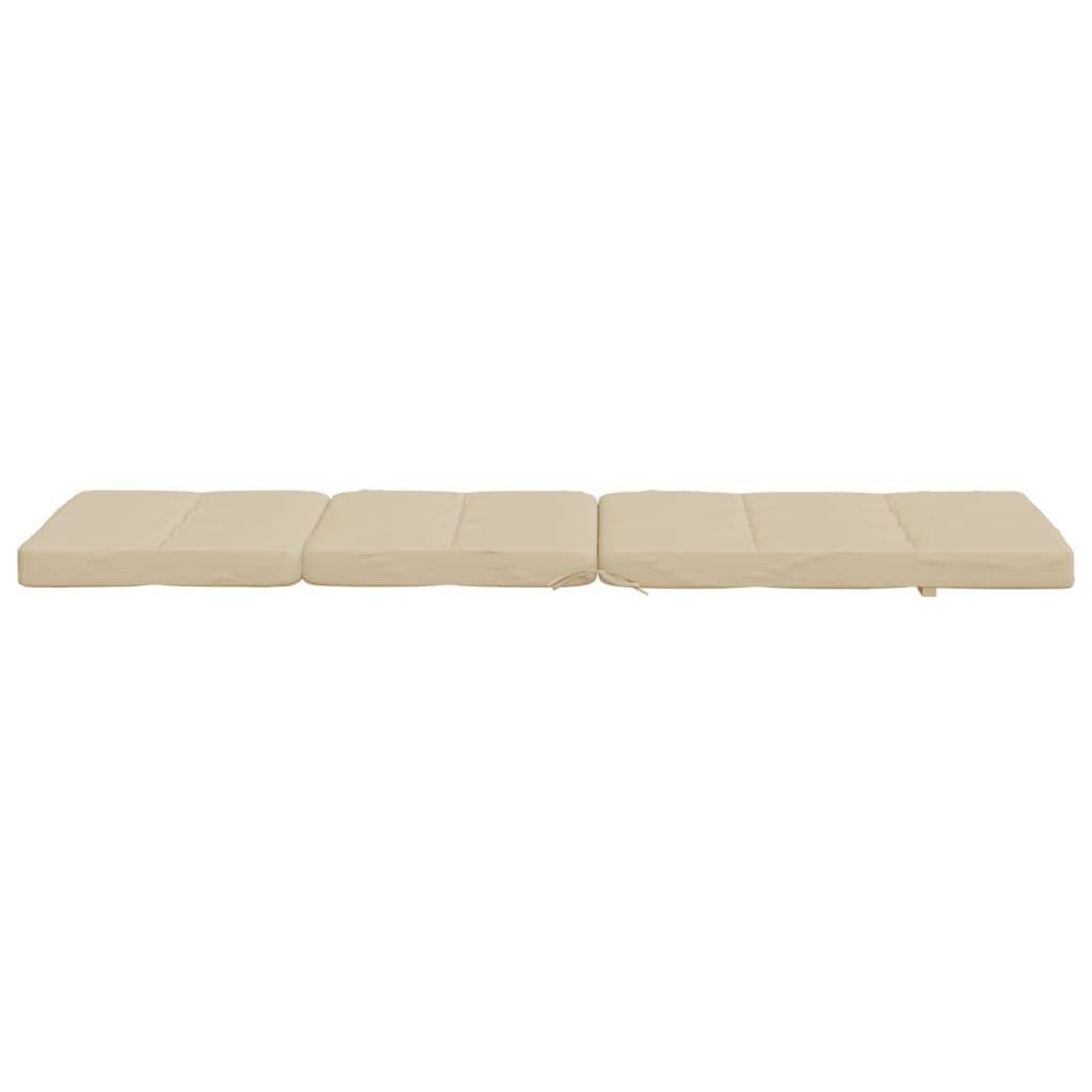 Liegestuhl-Auflagen 2 Stk. Creme Oxford-Gewebe