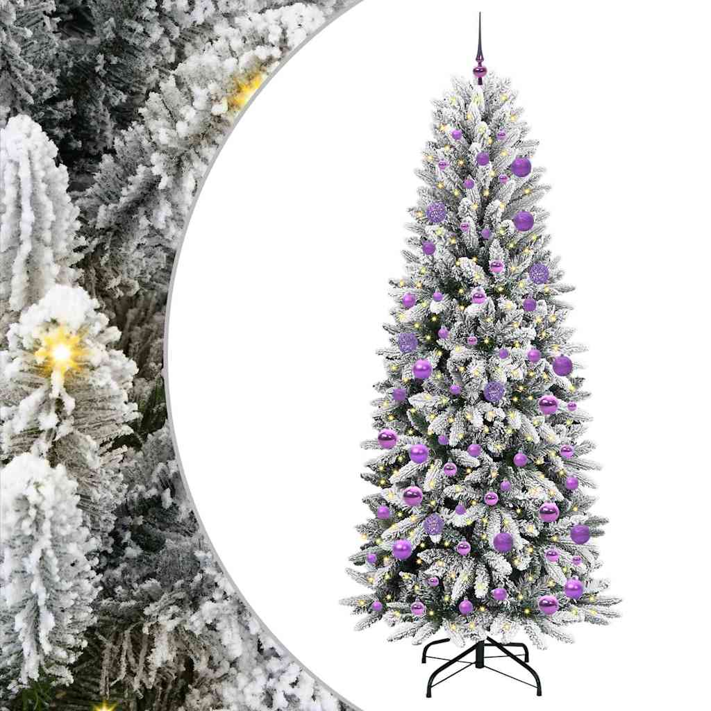 Künstlicher Weihnachtsbaum mit 150 LEDs mit Ständer Weiß 120 cm