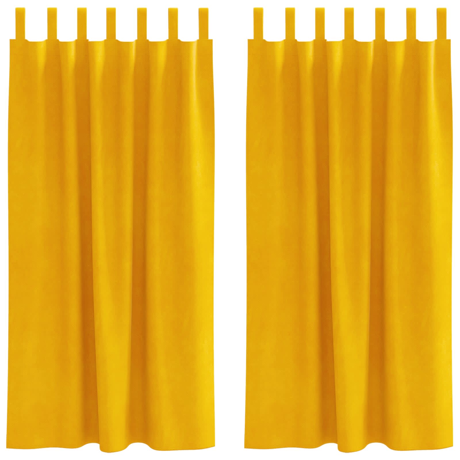 Verdunkelungsvorhänge 2 pcs Schwarz 140 x 140 cm Samt