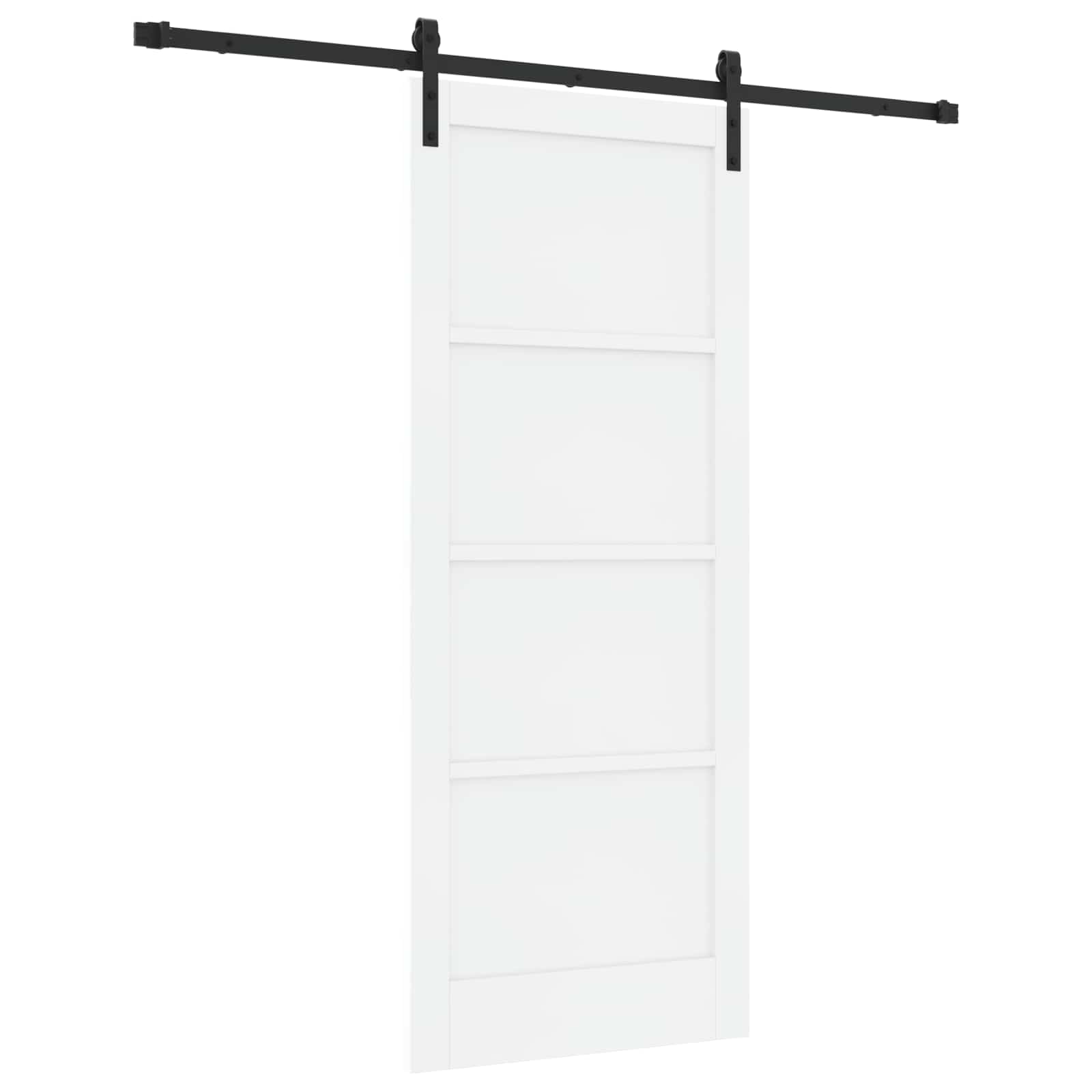 Schiebetür Natürlich und Schwarz 61 x 198,5 cm