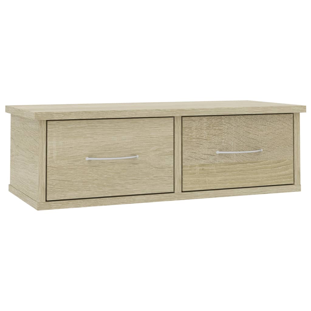 Wand-Schubladenregal Weiß 60x26x18,5 cm Holzwerkstoff