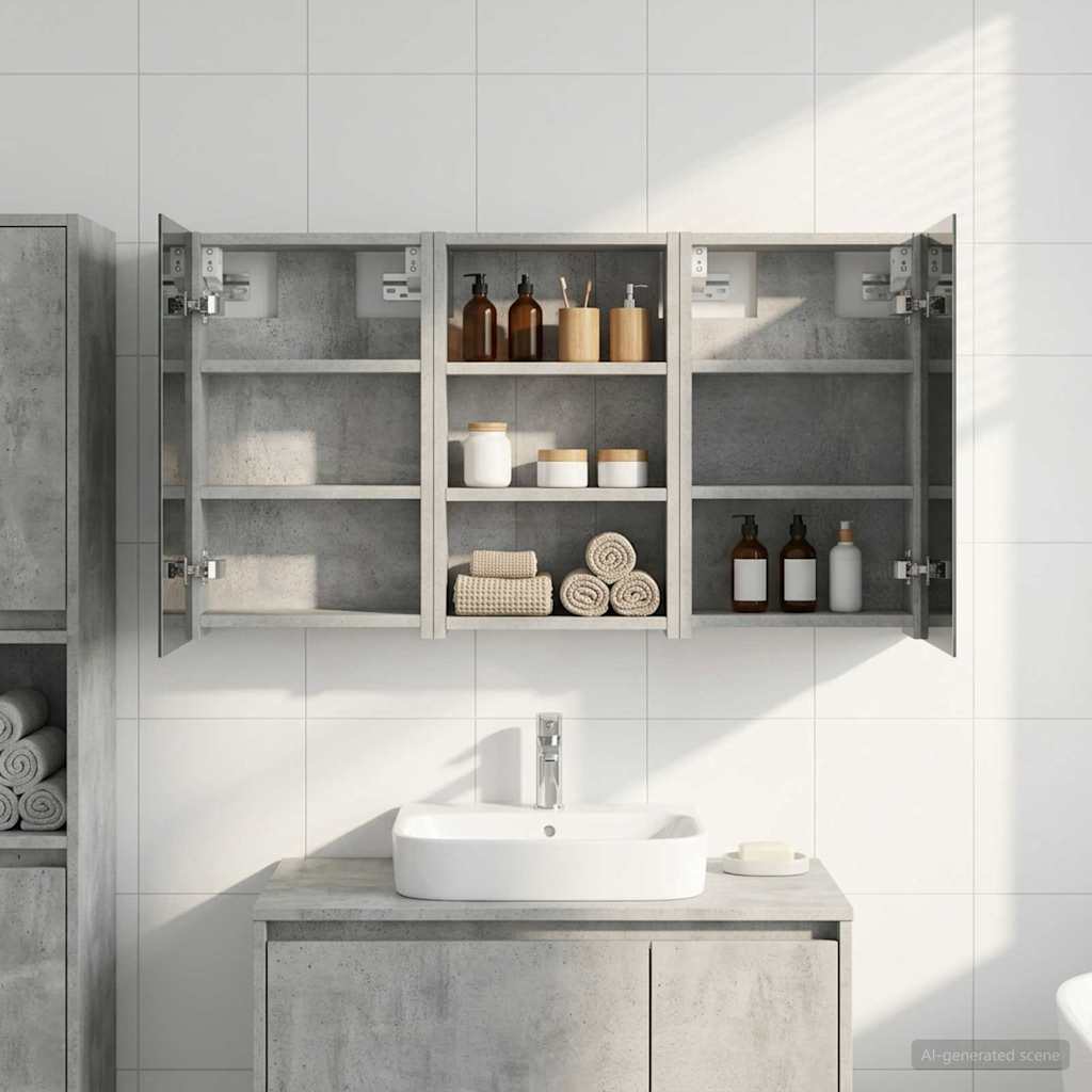 Badezimmerschrank-Set 3 pcs 80 x 10,5 x 50 cm Holzwerkstoff